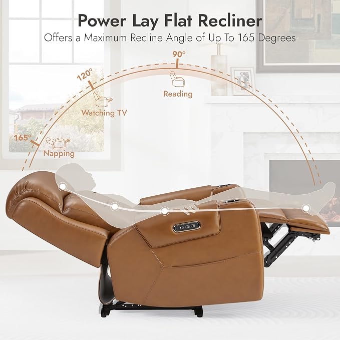 Watson & Whitely Genuine Leather Power Recliner Chairs - Image 4