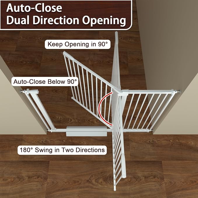 DEARBB Extra Wide Baby Gate Ultra Narrow Spacing 30.11-77.36" Pressure Mounted - Image 5
