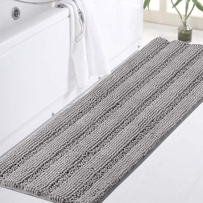 Turquoize Shaggy Chenille Bathroom Rugs Bath Room Runner Rug Extra Long Large by Turquoize