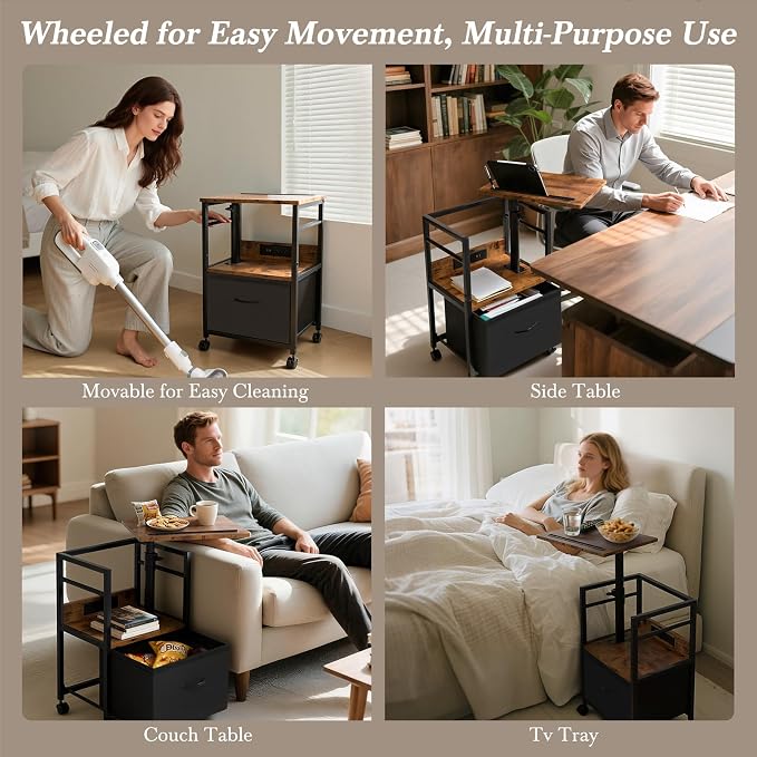 Swivel Lift Top Nightstand - Image 6