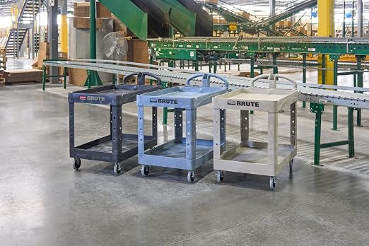 Rubbermaid Commercial Products BRUTE Heavy Duty 2-Shelf Utility/Service Cart - Image 14