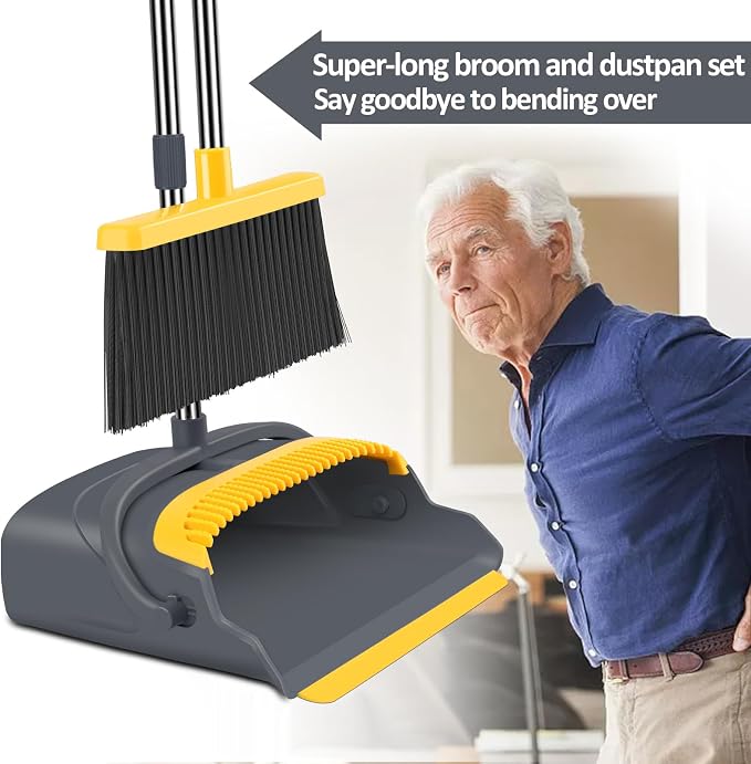 kelamayi Upgrade Broom and Dustpan Set, Broom - Field & Grace
