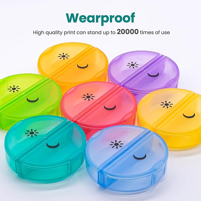 Sukuos Large Weekly Pill Organizer 2 Times a Day, Daily Pill Box 7 Day Easy to - Image 6