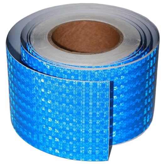 Blue Reflective Tape 4 inch Wide, Outdoor Waterproof Hazard Conspicuity Warning by tuyrchu