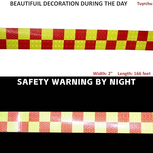 Reflective Tape 2 inch X 166 feet, Outdoor Waterproof Hazard Conspicuity Safety - Image 3