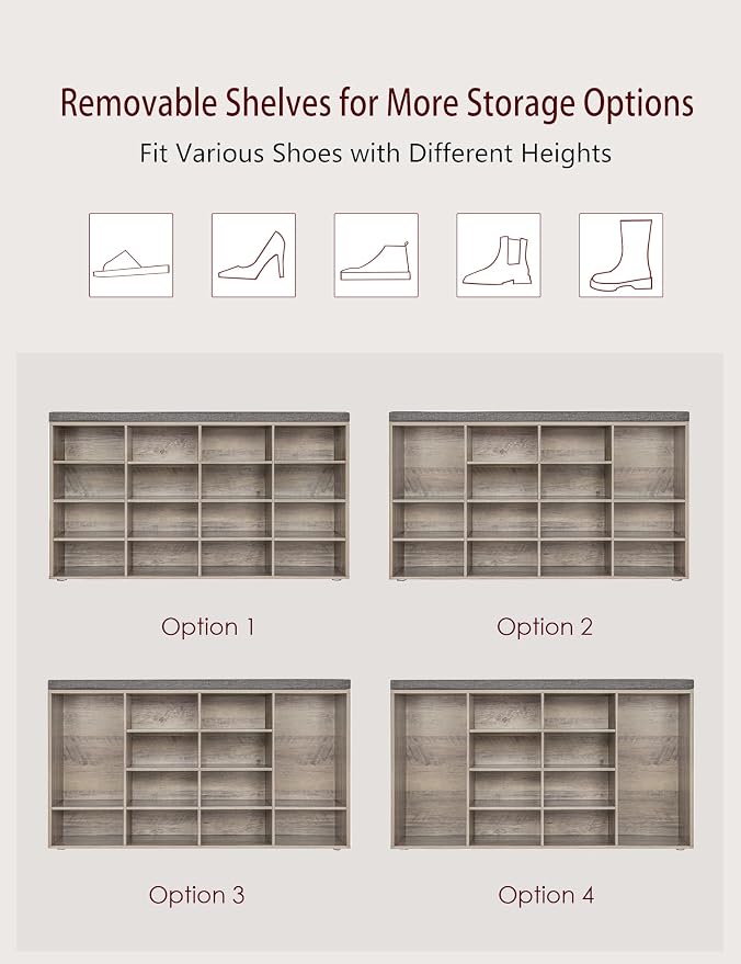 DINZI LVJ Shoe Storage Bench - Image 4
