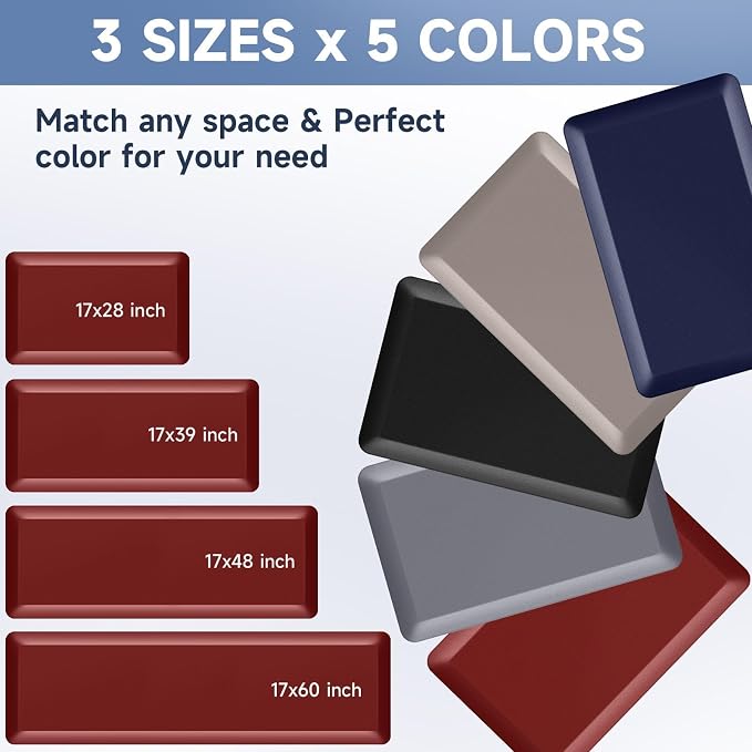 4/5 Inch Thick Kitchen Mat Anti Fatigue Mat Kitchen Rugs Kitchen Decor Non-Slip - Image 4