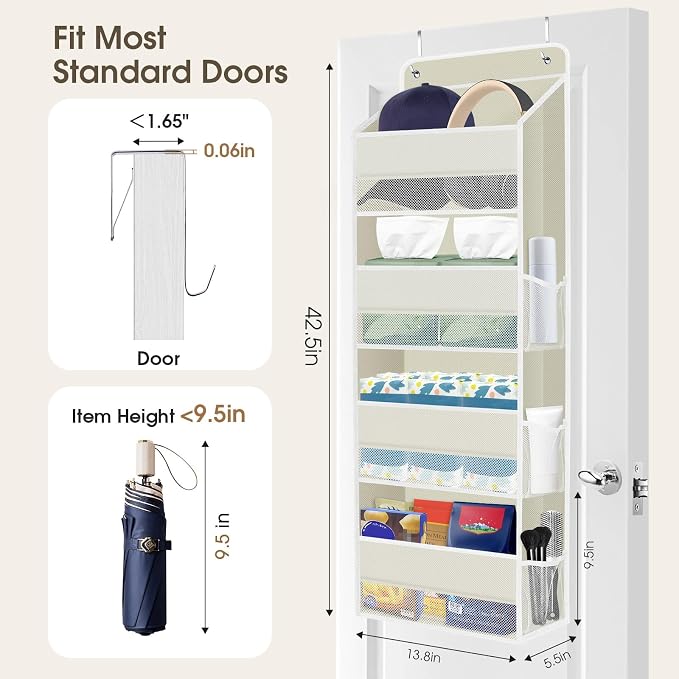 1 Pack Over The Door Organizer, Hanging Storage Organizer - Image 2