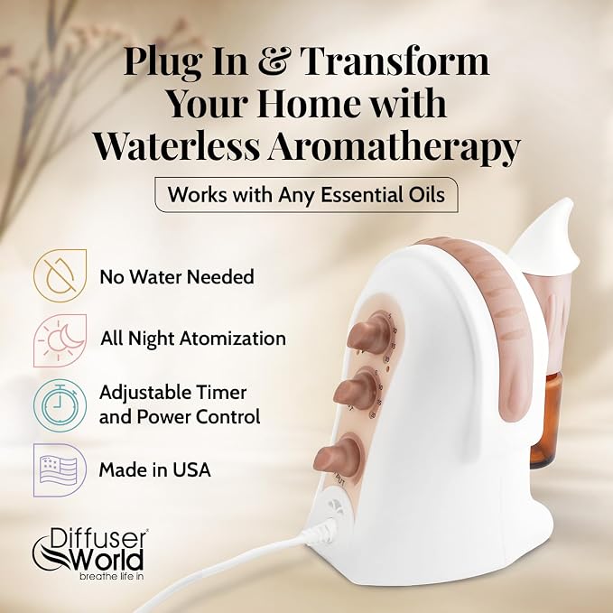 1000 Sq Ft Waterless Diffuser for Essential Oils, Made in USA Bronze Waterless - Image 2
