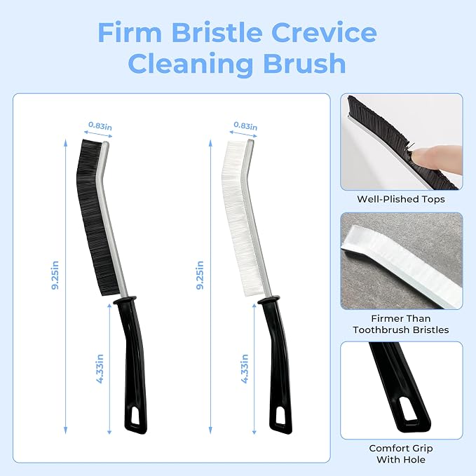 Crevice Cleaning Brush, Hard-Bristled Gap Scrub Brush, Toilet Gap Cleaning - Field & Grace