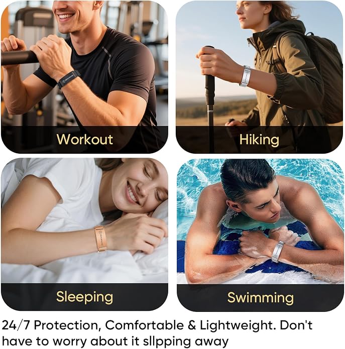 VNOX Medical Alert Id Bracelet for Men Women, Custom Engraving Adjustable - Image 3