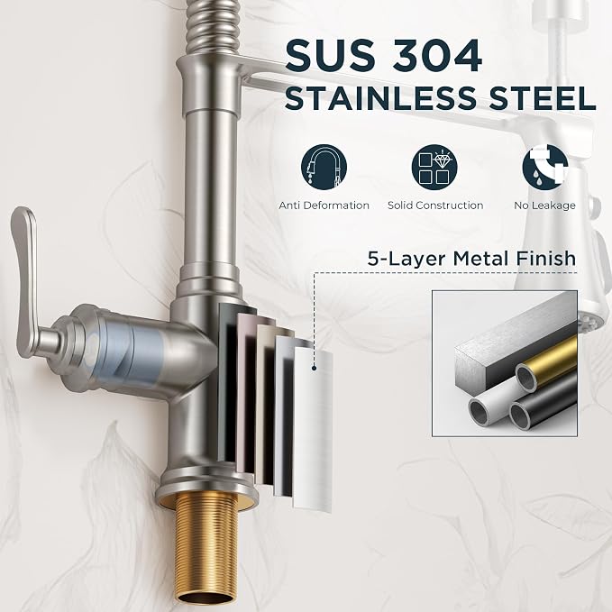 FORIOUS Rustic Kitchen Faucet - Image 7