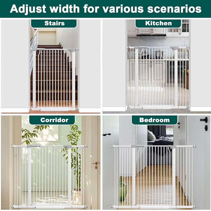 Fairy Baby 40.5" Extra Tall Baby Gate No Drill, 65.8"-72.2" Extra Wide Large - Image 7