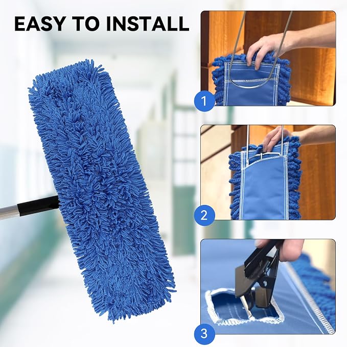 Commercial 24 Inch Dust Mop Head: Replacement Sweeper and Janitorial Industrial - Image 3