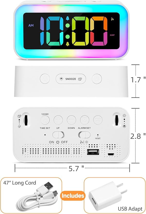 Cadmos Loud Alarm Clock for Bedrooms - Image 5
