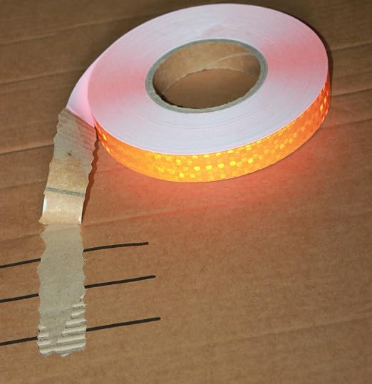 Orange Reflective Tape Outdoor Waterproof 1 inch, High Visibility Hazard - Image 2