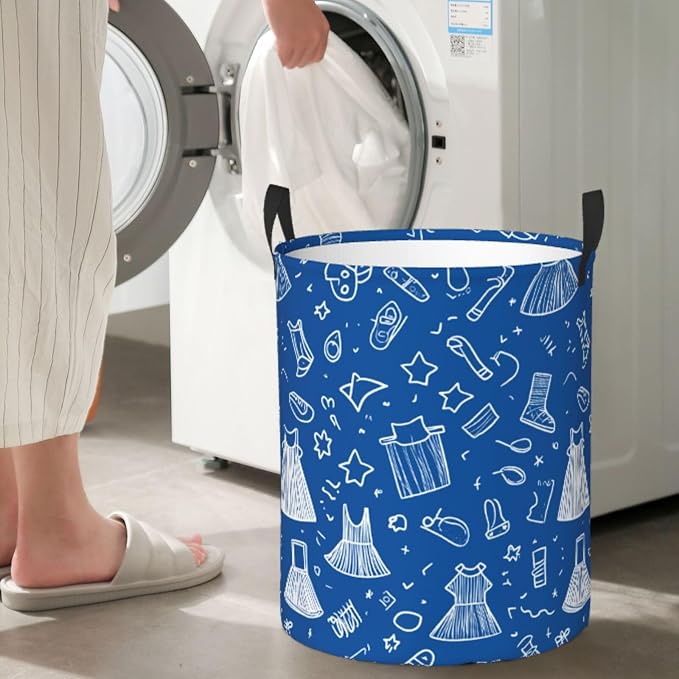 Laundry Basket Colorful Lin Collapsible Large Capacity, Dirty Clothes Basket - Image 3