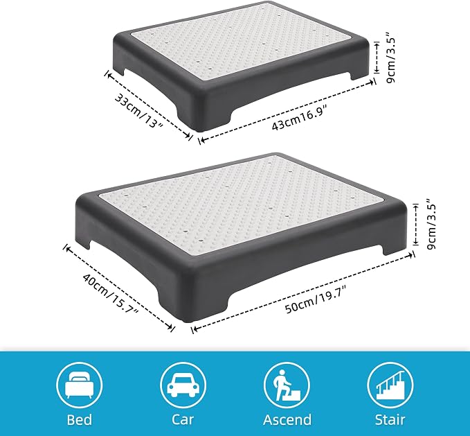 Outdoor Step Stool for Adults Mobility Step Non-Slip Safety Bed Step for - Image 3