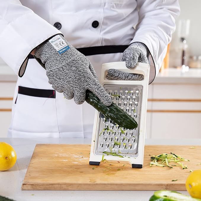 Dowellife 3 Pairs Cut Resistant Gloves Food Grade Level 5 Protection, Safety - Image 5