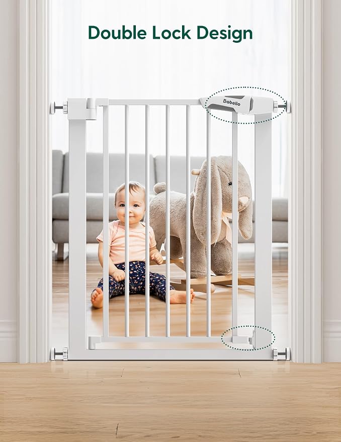 BABELIO 26-28.5 Inch Narrow Easy Install Baby Gate, 30 Inch Tall Auto-Close - Image 5