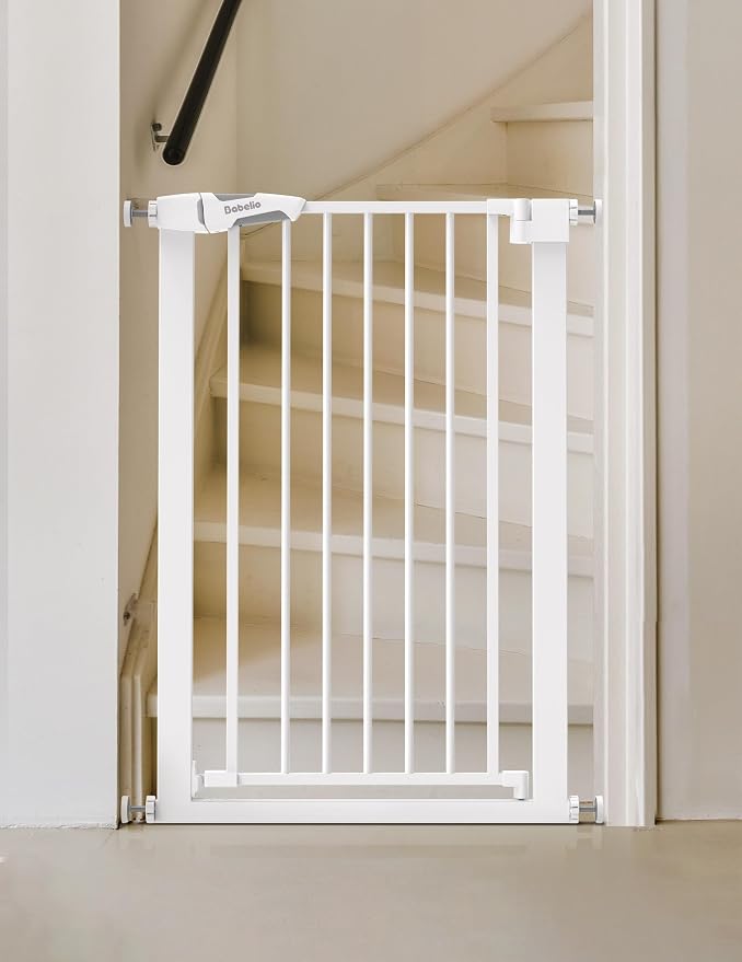 BABELIO 36" Tall Narrow Baby Gate, 26-28.5" Wide Auto-Close Metal Pet Gate - Image 8