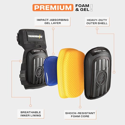 Thunderbolt Knee Pads for Men Construction Knee Pads for Work for Men and Women - Image 4