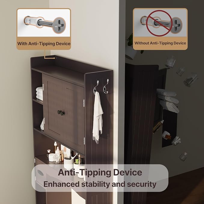 Gizoon Over The Toilet Storage Cabinet, Over Toilet Bathroom Organizer - Image 5