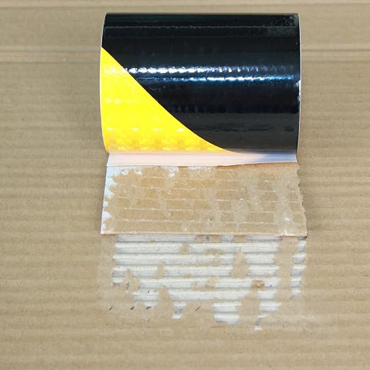 Yellow Black Reflective Tape 4 inch X 10 feet, Outdoor Waterproof Hazard - Image 2