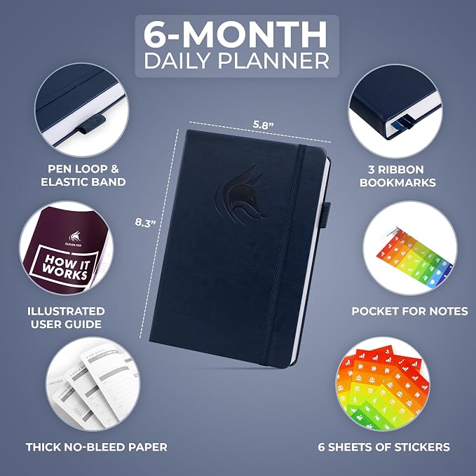 Clever Fox Daily Planner – Undated Planning Notebook - Image 2