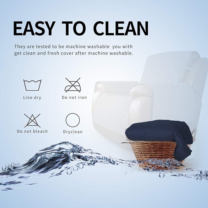 Easy-Going Recliner Chair Slipcover Reversible Sofa Cover Water Resistant Couch - Image 7