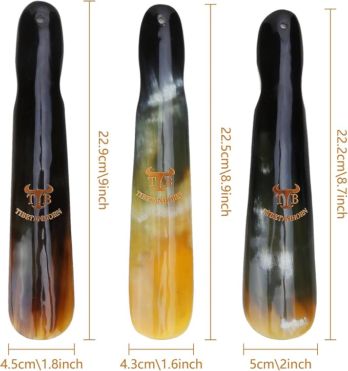 Shoe Horn, Hand Crafted Natural Tibetan Yak Horn Shoe Horns - Image 3