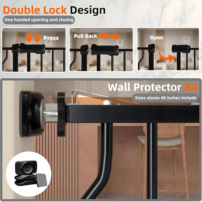 TSAYAWA 62.2"-71.65" Extra Wide Auto Closing Baby Safety Gate - Image 4