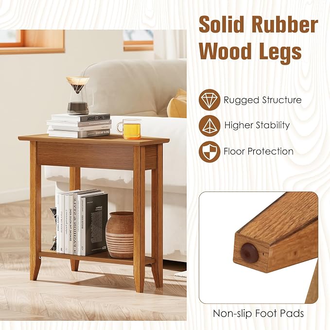 Giantex Wedge End Table, Triangle Side Table - Image 5