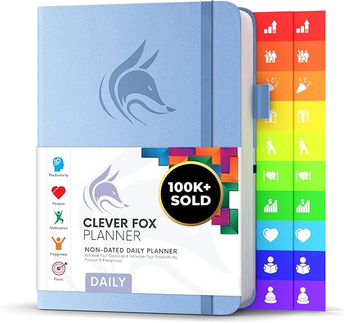 Clever Fox Daily Planner – Undated Planning Notebook by CleverFox