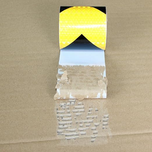 Reflective Tape Yellow Black 3 inch X 10 feet, Outdoor Waterproof Hazard - Image 2
