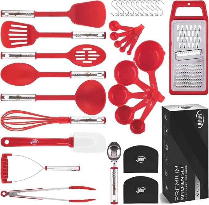 Kitchen Utensils Set 35 PCS Cooking Utensils Set, Nonstick and Heat Resistant