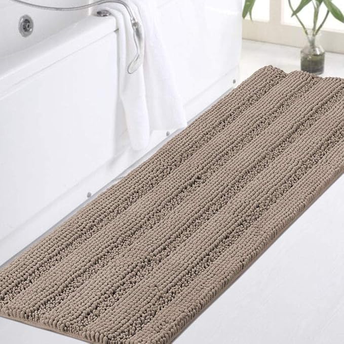 Turquoize Non-Slip Soft Chenille Bath Mat High Water Absorbent by Turquoize