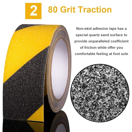 RELIANCER Anti Slip Safety Grip Tape 4inx60ft Non Skid Tread Safety Tape - Image 2