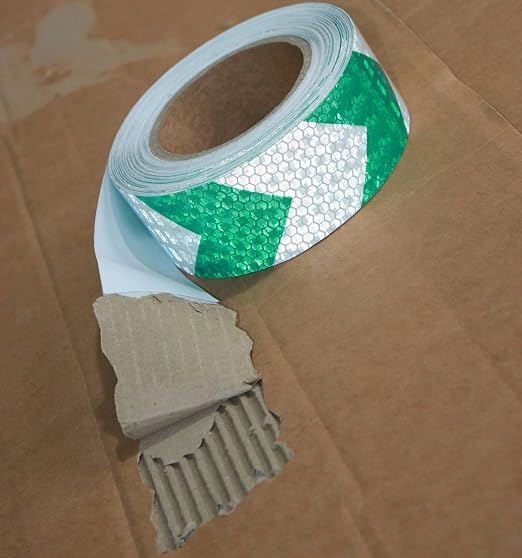 Reflective Tape Green and White 2 inch X 66 feet, Outdoor Waterproof Hazard - Image 2