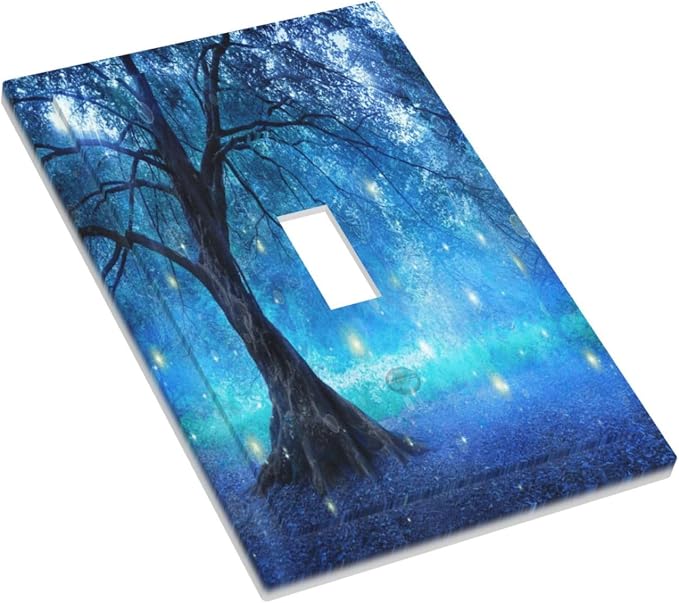 Light Switch Cover Fantasy Fairy Tree In Mystic Forest 1 Gang Wall Plate Cover - Image 3