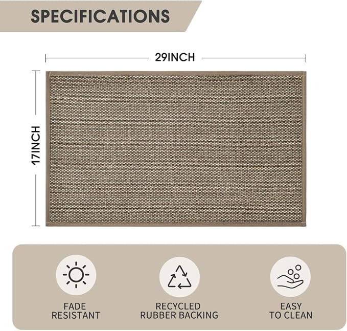 Artoid Mode Non Skid Washable Kitchen Rugs Mats Doormat, Rubber Backing - Image 6