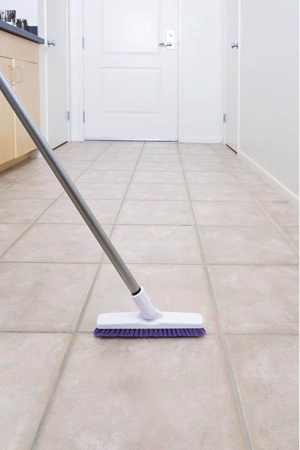 Fuller Brush Tile Grout E-Z Scrubber Complete– 9" V‑Trim Tile & Grout Brush – - Image 2