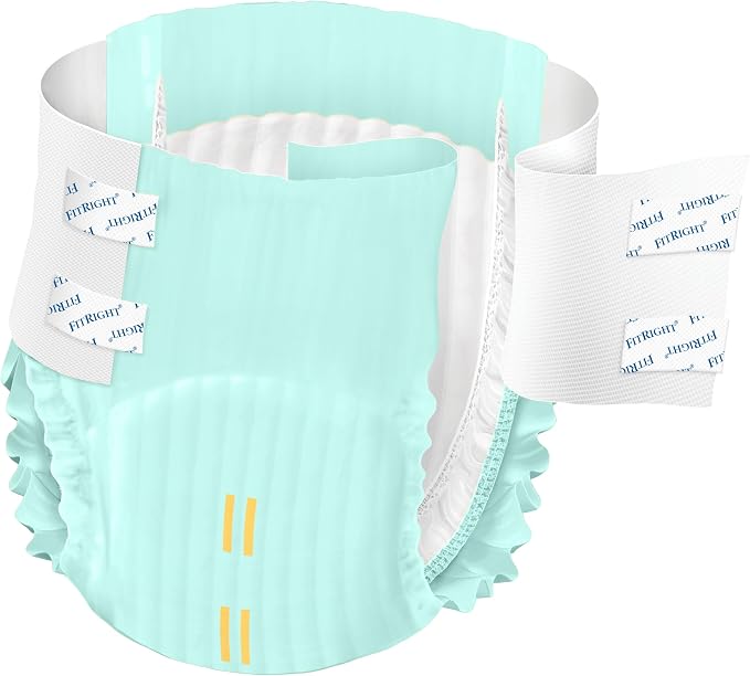 FitRight Adult Diapers, Extra+ Heavy Absorbency, OptiFit Incontinence Briefs - Image 3