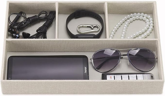Desktop PU Leather Storage Rack, Proxy Parking tray, Dressing table Desktop by SYRWDXTX