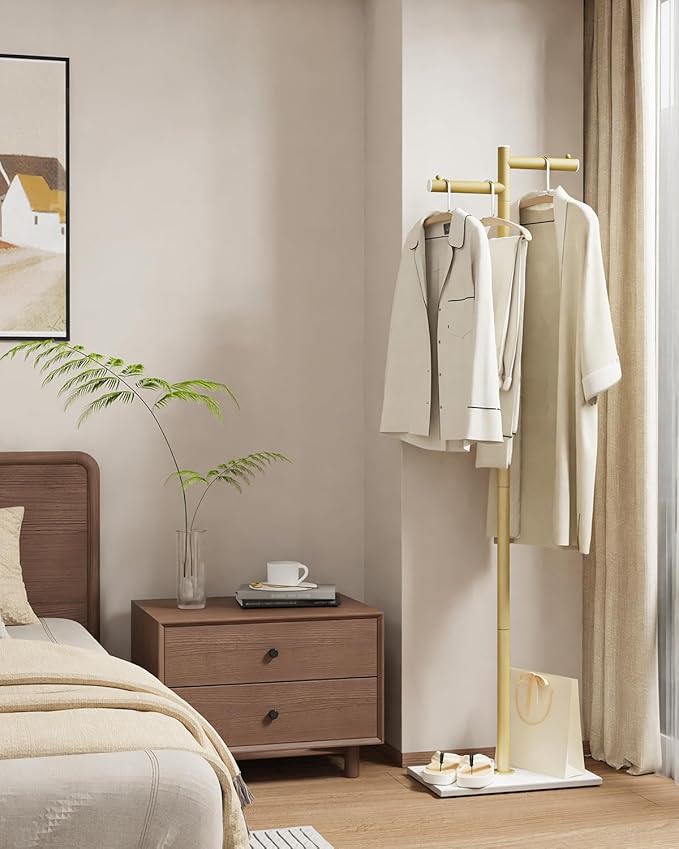 Free-standing Metal Coat Racks, Modern Garment Rack, Z-shaped Coat Tree - Image 2