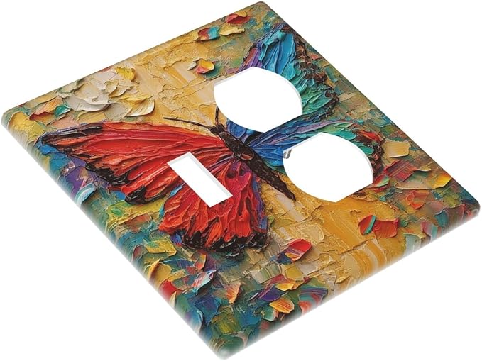 Wallplates Colorful Butterfly Animal Insects Wall Art Abstract 1 Toggle 1 - Image 3