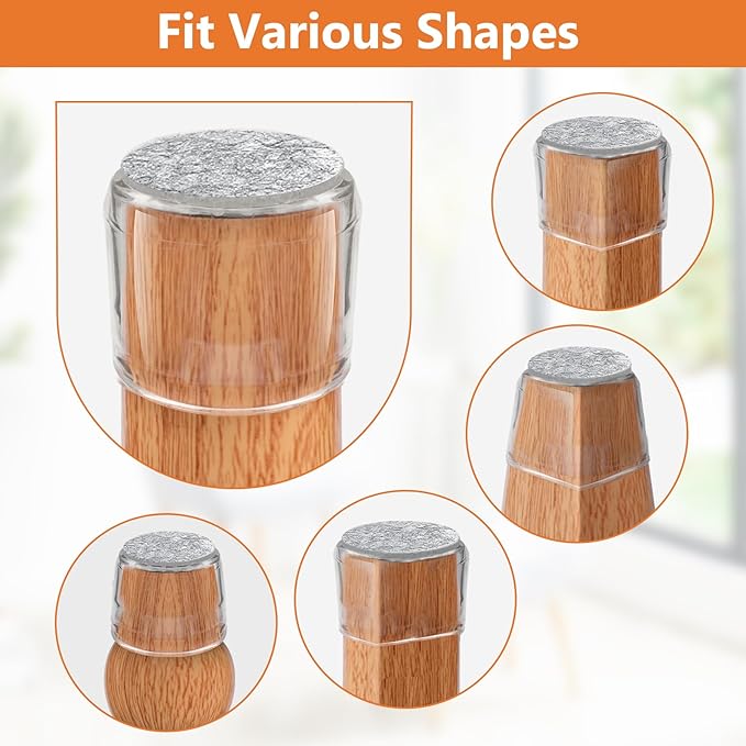 BAIPOK 36Pcs Round Chair Leg Floor Protectors - Image 2