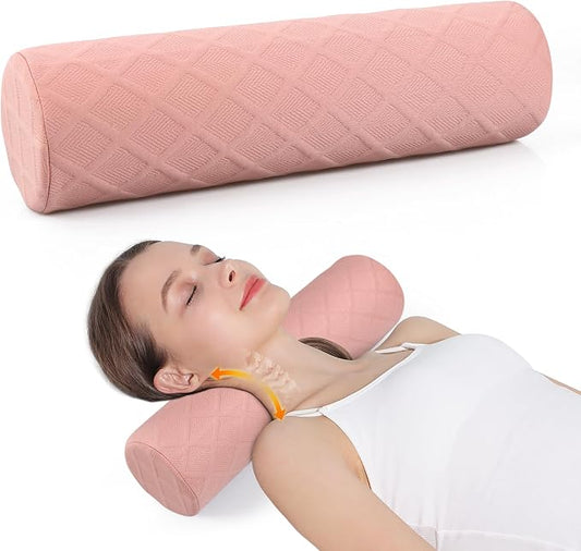 Cozyhealth Cervical Roll Pillow, Medium Soft Memory Foam Neck Round Pillow by Cozyhealth