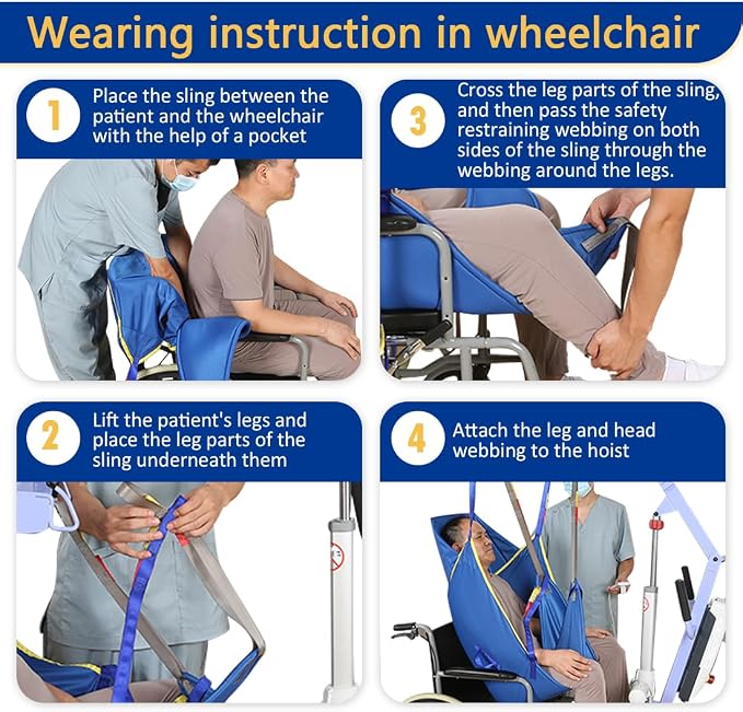 Patient Lift Slings for Home Use, Transfer Aids for Disabled and Elderly - Image 2
