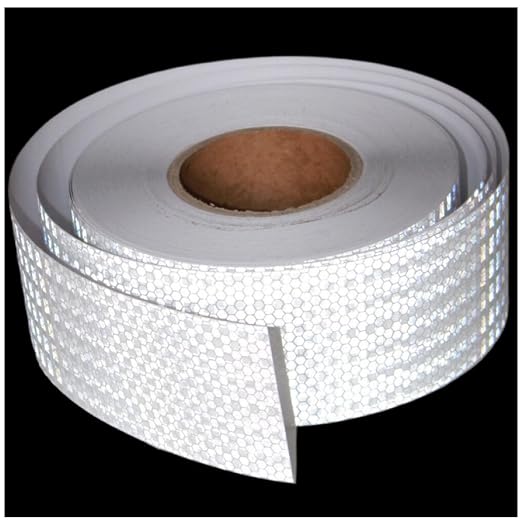 White Reflective Tape Outdoor Waterproof 3 inch, High Visibility Hazard by tuyrchu